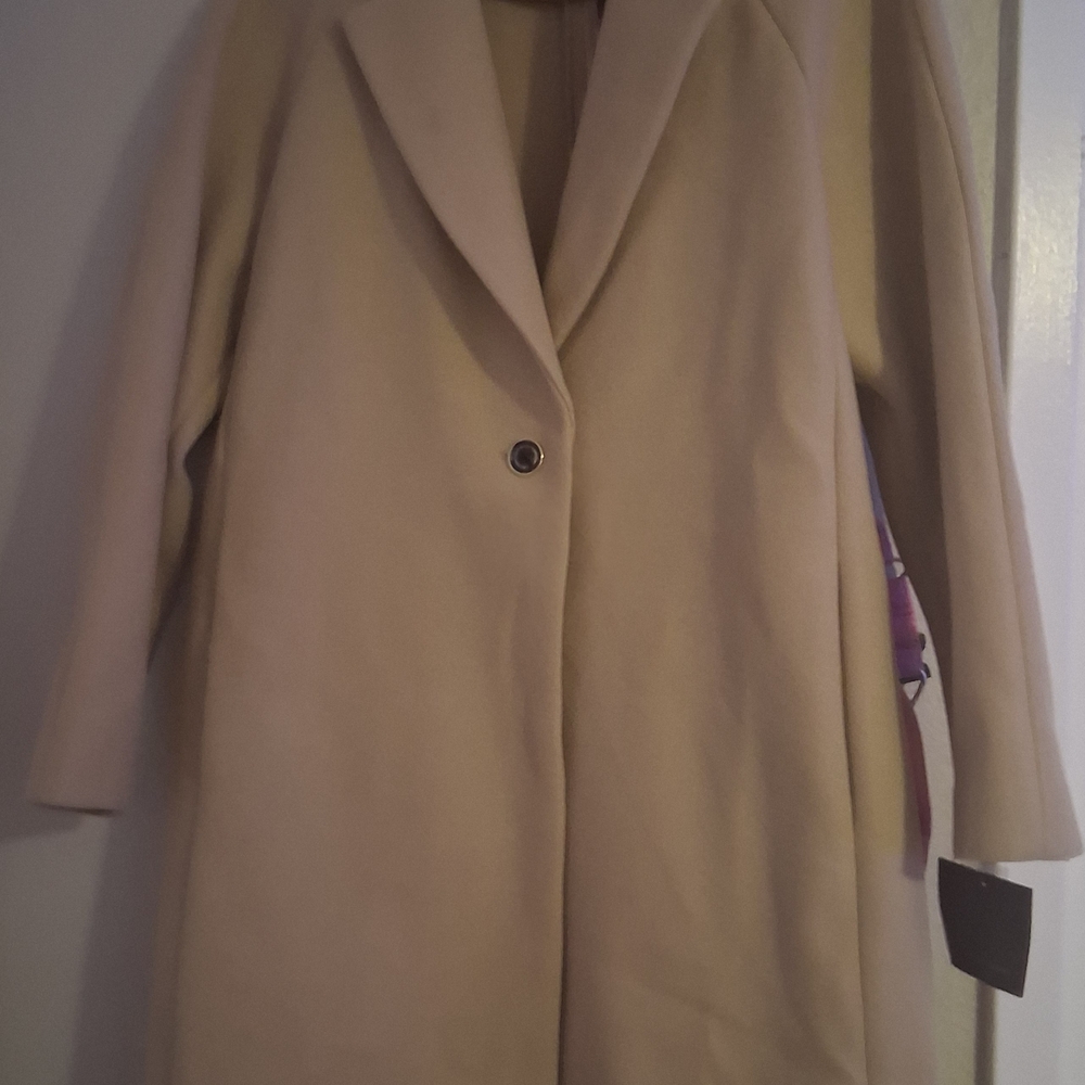 Andrew Marc Cream Trench Coat